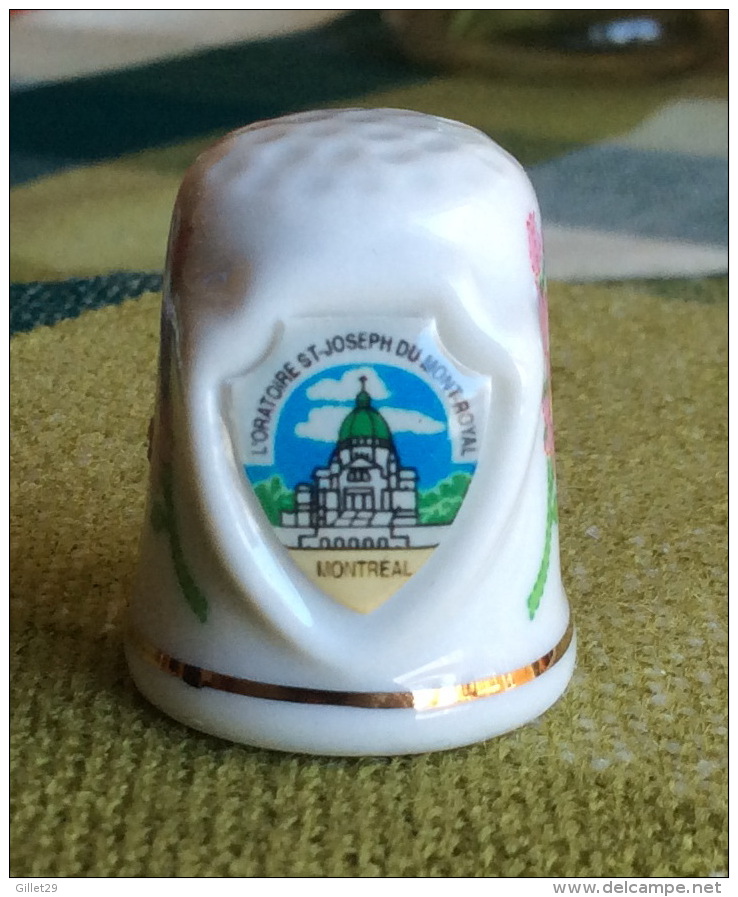 THIMBLES - DÉS À COUDRE  EN PORCELAINE - L'ORATOIRE SAINT-JOSEPH DE MONT-ROYAL, MONTRÉAL - - Ditali Da Cucito