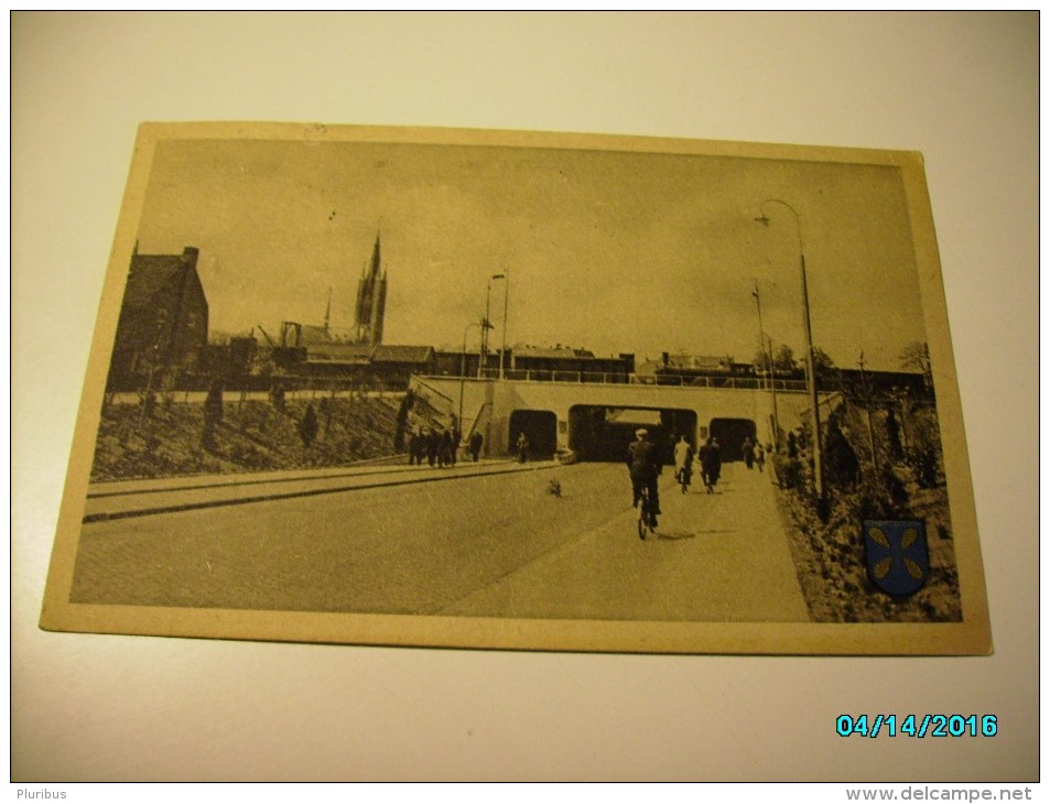 HILVERSUM BEATRIX TUNNEL , USED 1948  TO FINLAND , ADVERT CANCELLATION , CRANE  , CONSTRUCTION ,  JUDAICA  ? , 0 - Hilversum