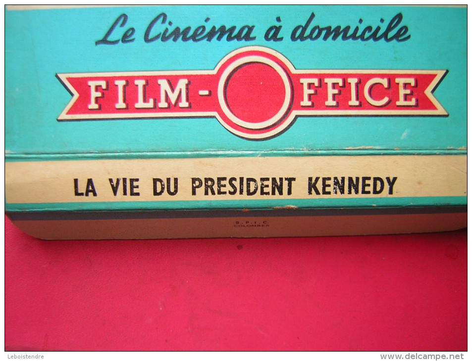 FILM SUPER 8   LE CINEMA A DOMICILE  FILM OFFICE LA VIE DU PRESIDENT KENNEDY - Otros