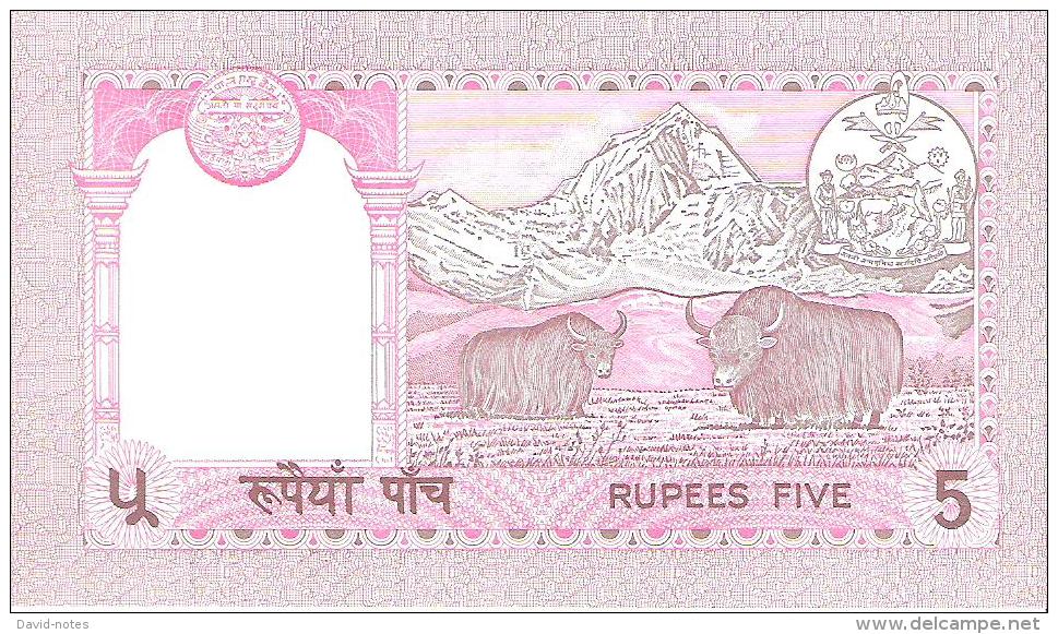 Nepal - Pick 30a - 5 Rupees 1987 - Unc - Népal