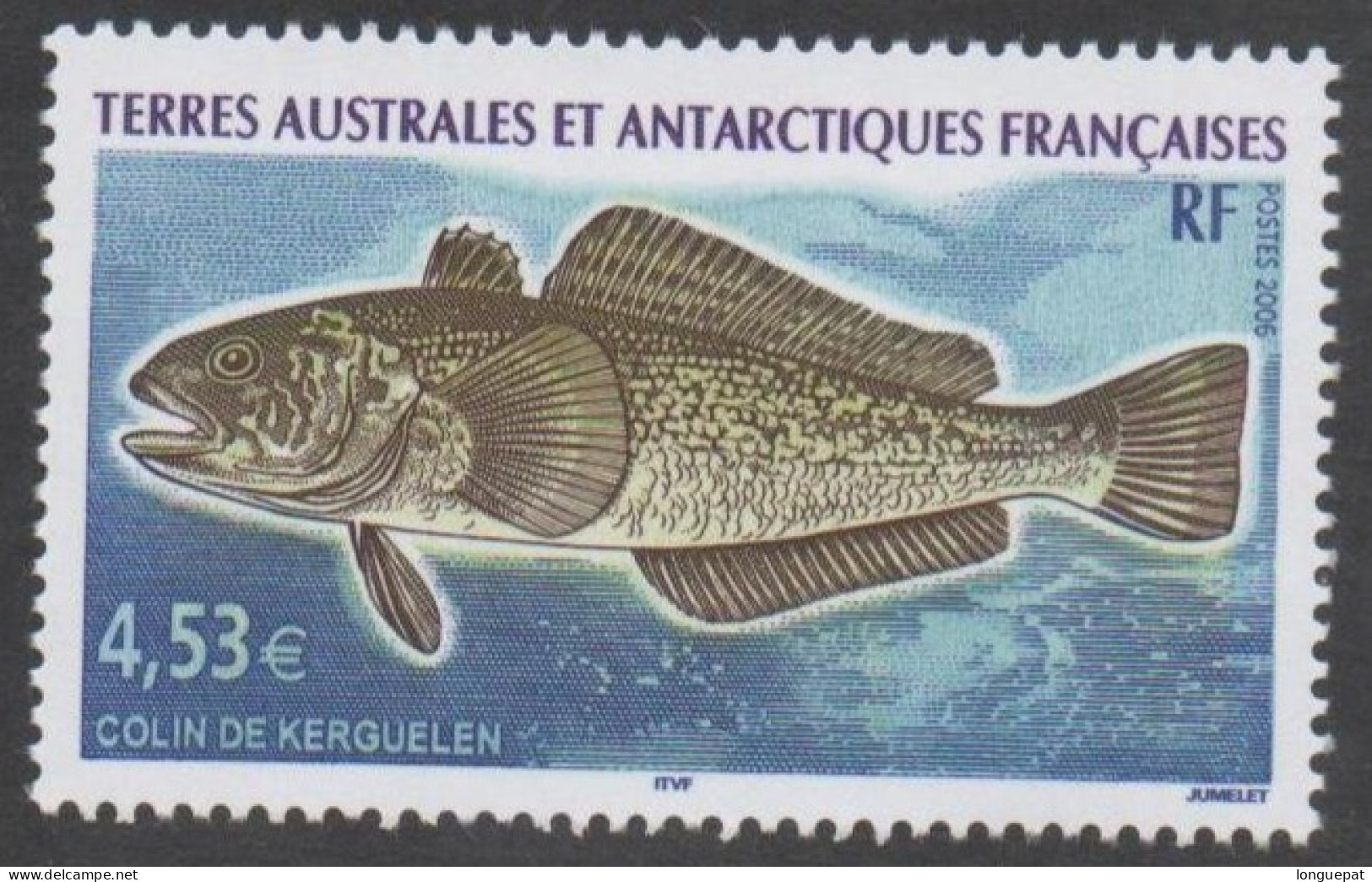 T.A.A.F - Faune Antarctique - Poisson - Colin De Kerguelen  ( Notothenia Rossii[) - - Neufs