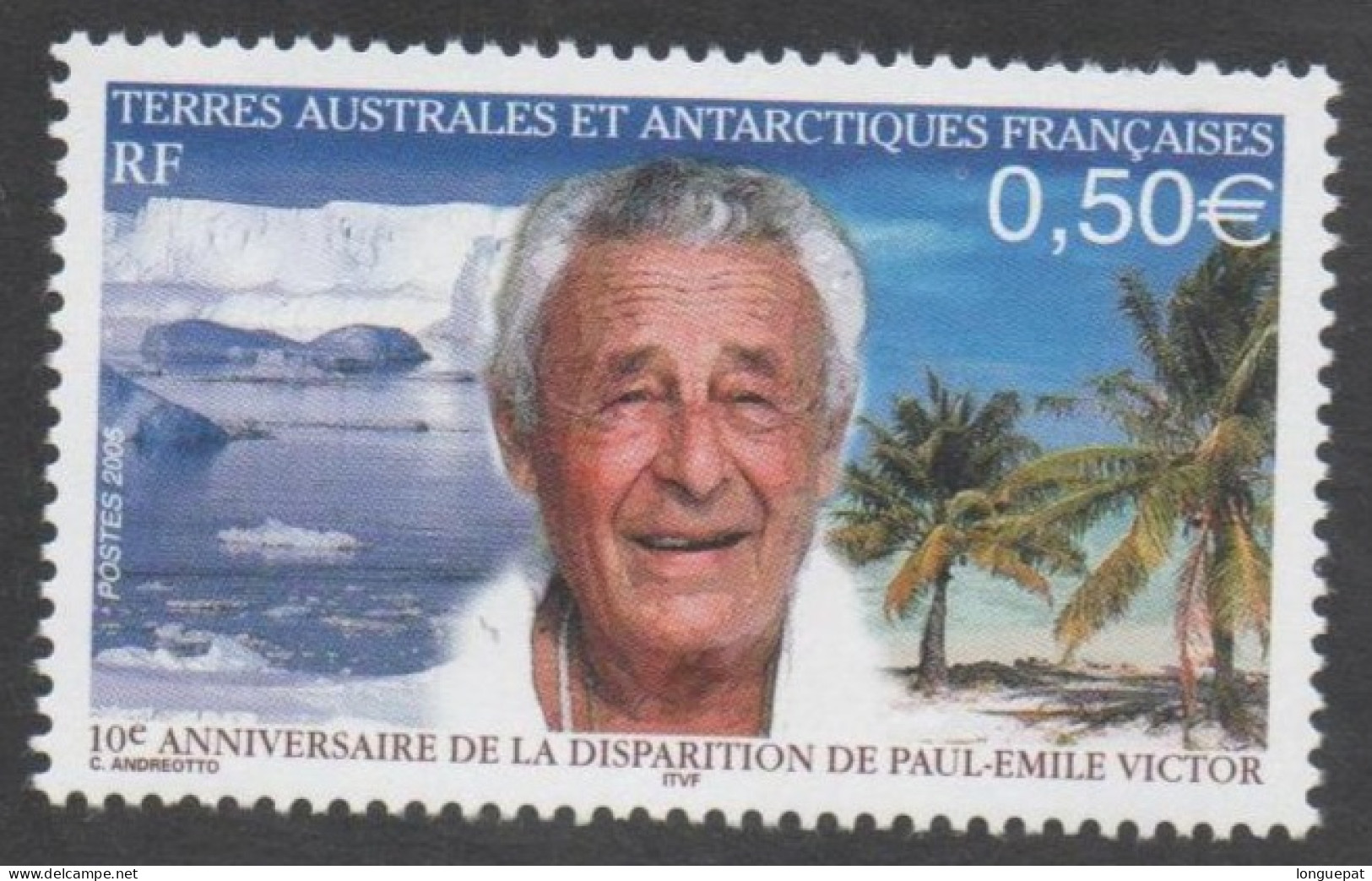 T.A.A.F - Personnalité -  Paul-Emile VICTOR, 10 Ans De Sa Mort - Explorateur - - Unused Stamps