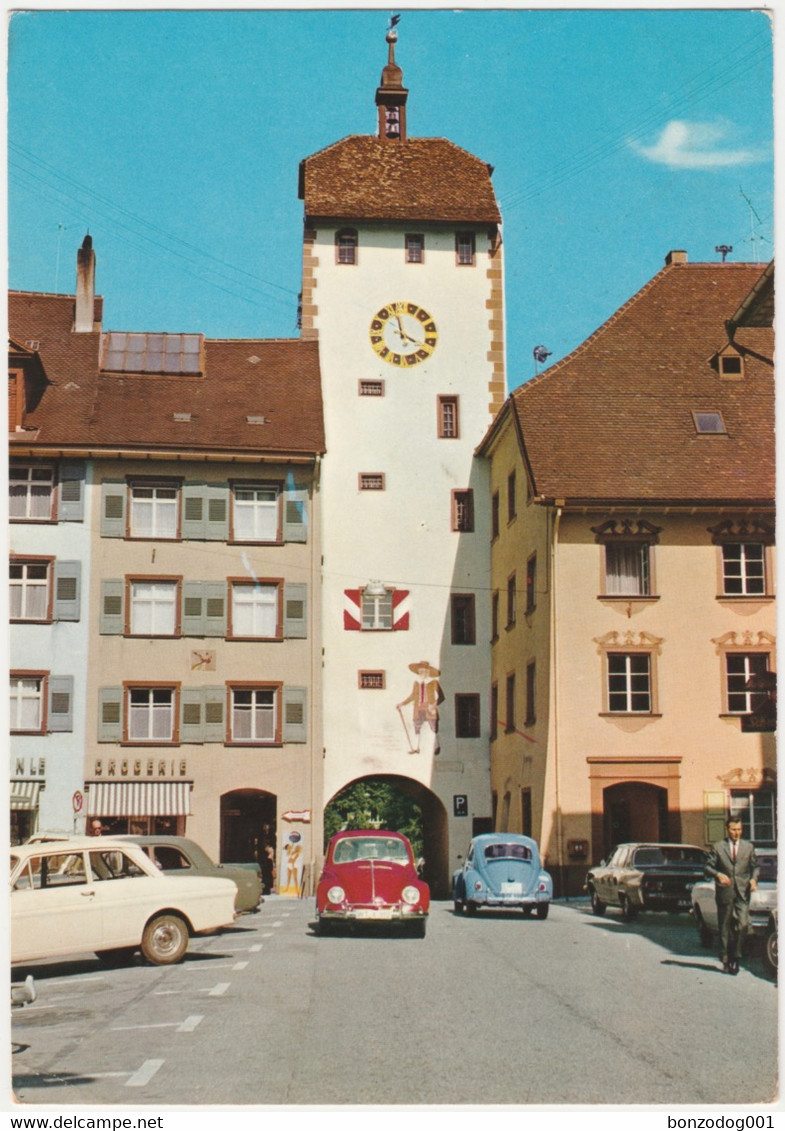 Waldshut, Baden, Germany. Oberes Tor, Waldshuter Mannle - Waldshut-Tiengen