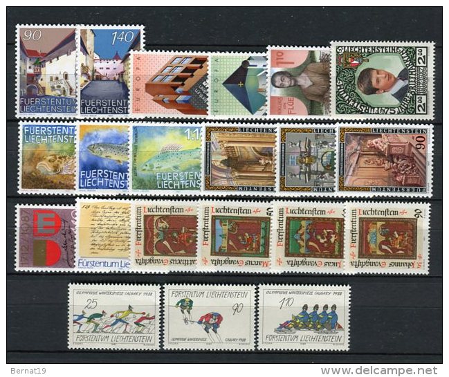 Liechtenstein 1987. Completo ** MNH. - Annate Complete