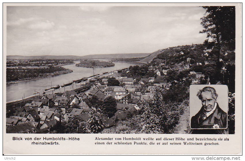 AK Vallendar - Blick Von Der Humboldts-Höhe Rheinabwärts - 1930 (22697) - Mayen