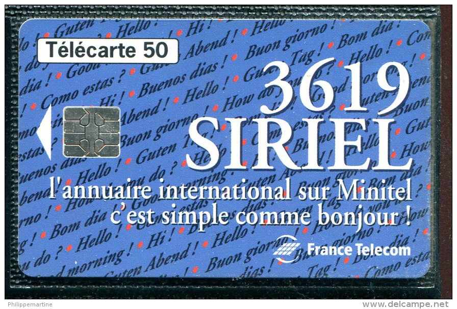 Télécarte 50 Unités : 36-19 SIRIEL - Tirage 1 500 000 Ex - 1994