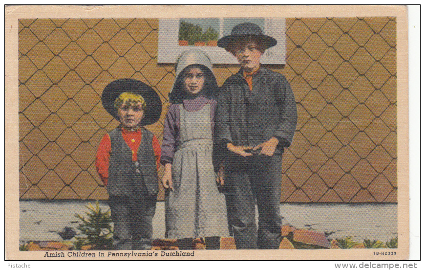 Amish Children In Pennsylvania's Dutchland - Clothes Tradition - 2 Scans - Other & Unclassified