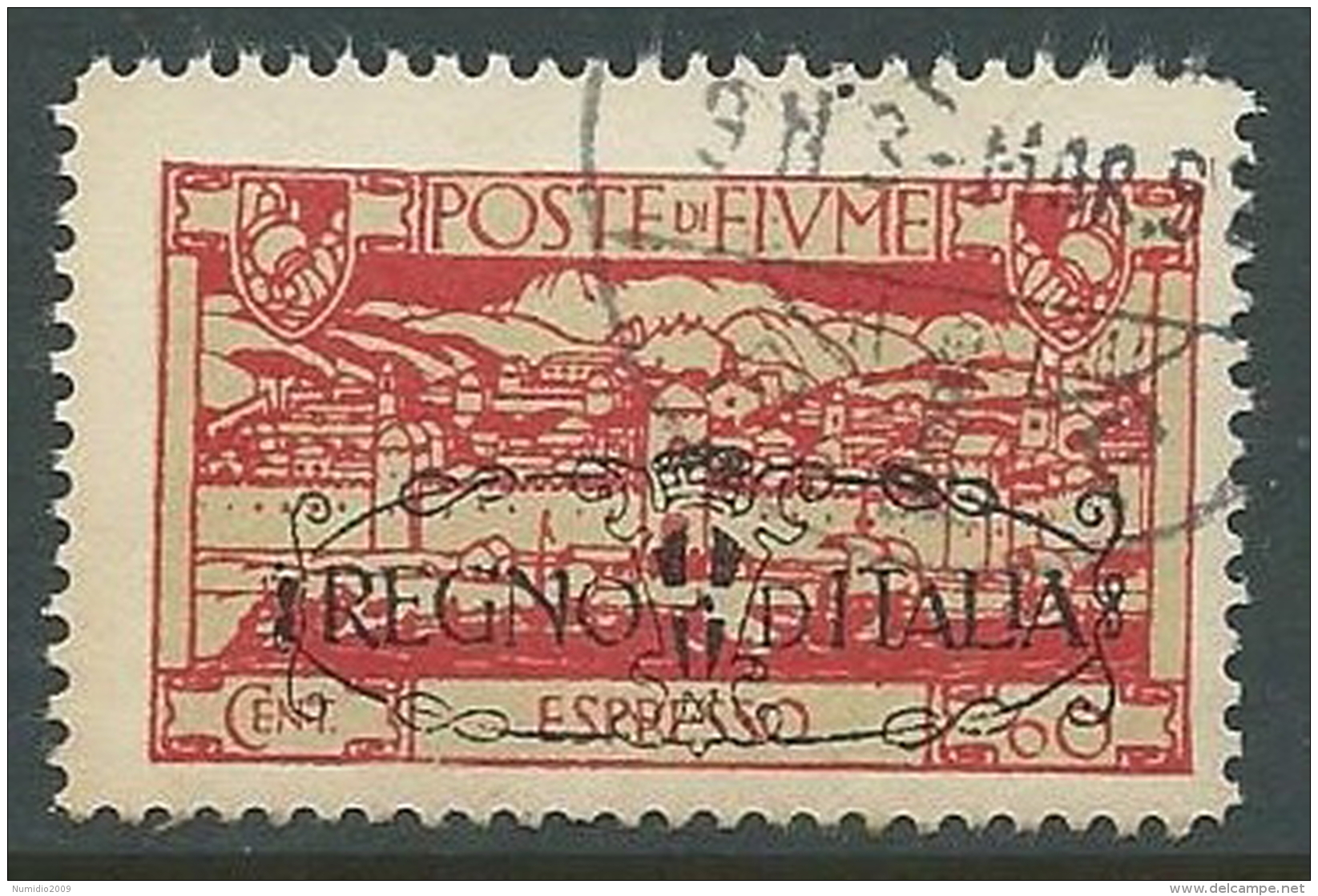 1924 FIUME ESPRESSO USATO REGNO D'ITALIA 60 CENT - F5.6 - Fiume