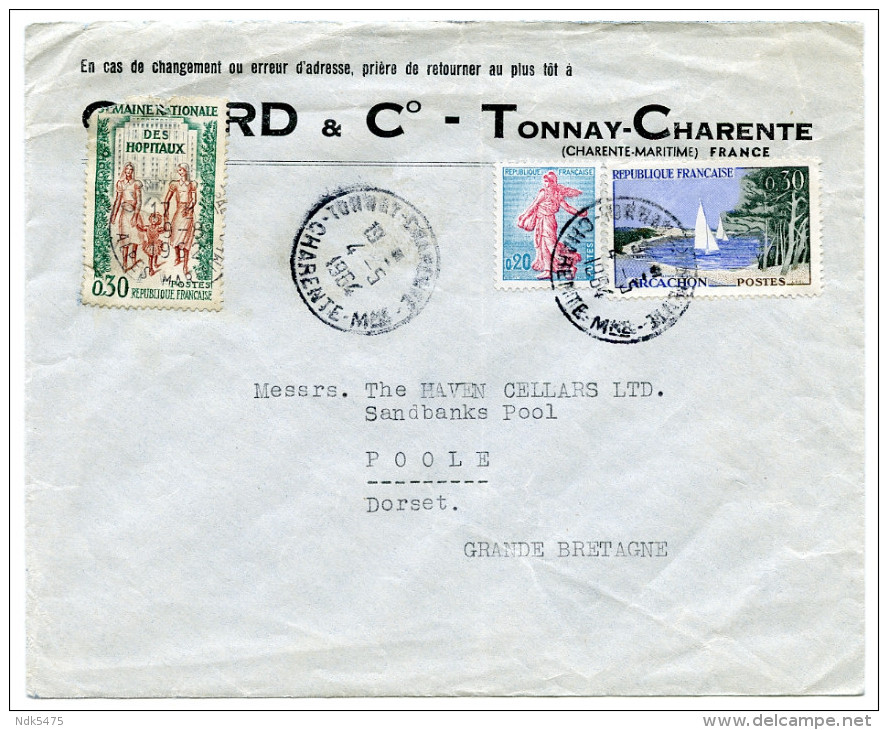 ADVERTISING : GIRARD & CO. - TONNAY-CHARANTE, CHARENTE-MARITIME : ENVELOPPE (COGNAC) - 1961-....