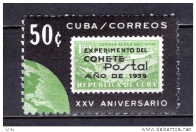 1964 CUBA POSTAL ROCKET MICHEL: 943 MNH ** - Ongebruikt