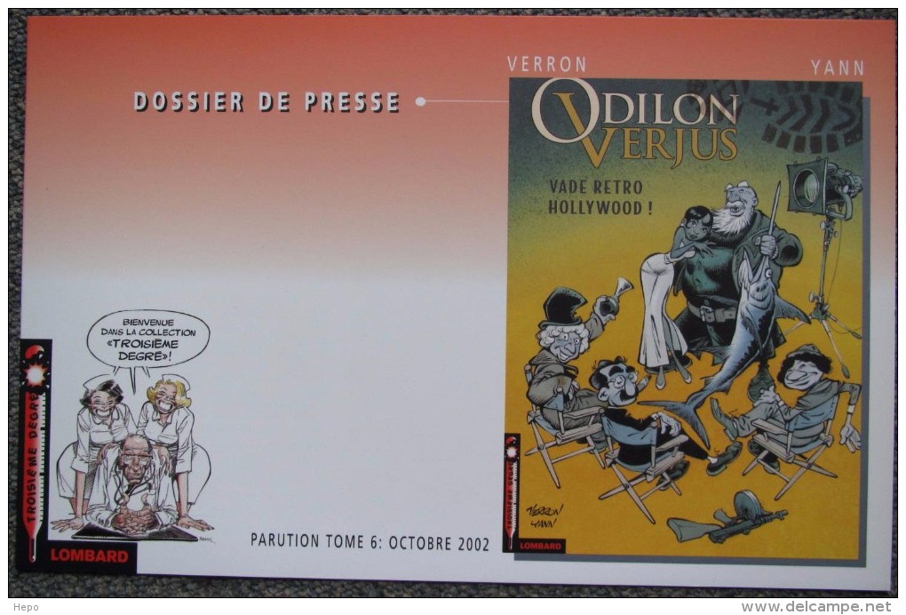 Verron - Odilon Verjus Tome 6 - Dossier De Presse - Press Books