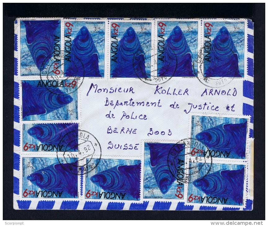 RAILWAY Overprint Trains Trens Ferrocarriles 8x Painting MUXIMA Raul Indipwo 12x Angola Portugal Cover 1992 Suisse S3934 - Trains