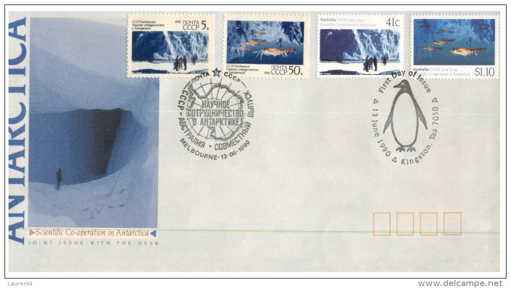 (456)  Older Australia FDC Cover - Joint Issue - AAT - Russia - Australia - FDC