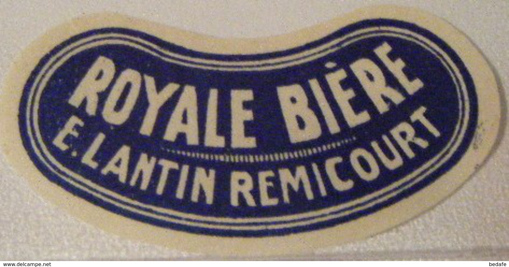 RARE ETIQUETTE  BRASSERIE E. LANTIN REMICOURT ROYALE BIERE BLEU - Bière