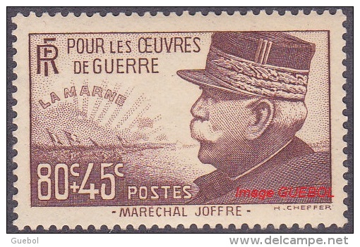 France N°  454,** Pour Les Oeuvres De Guerre - Maréchal Joffre - La Marne - Ungebraucht