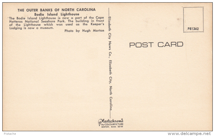 North Carolina NC USA - Cape Hatteras - Bodie Island Lighthouse - Phare - 2 Scans - Other & Unclassified