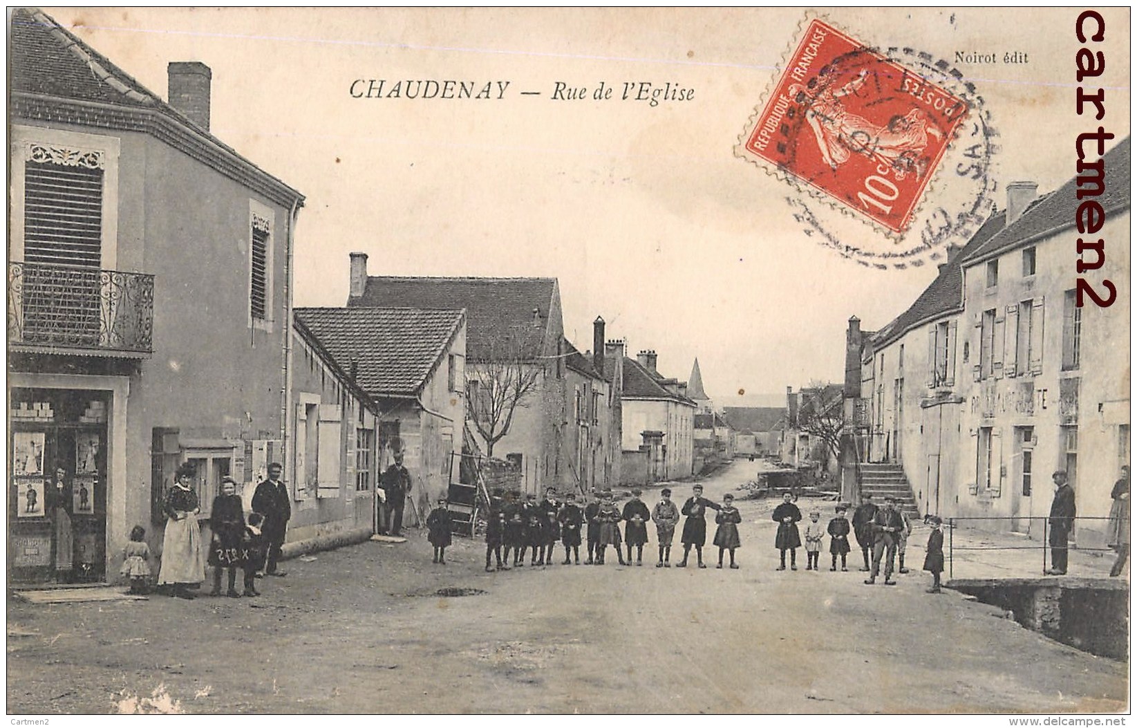 CHAUDENAY RUE DE L'EGLISE ANIMEE 71 - Autres & Non Classés