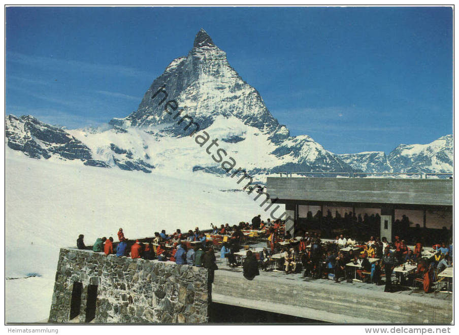 Trockener Steg Bei Zermatt - Terrasse Restaurant Glacier Theodul - Matterhorn - AK Grossformat - Verlag Photo Klopfenste - Steg