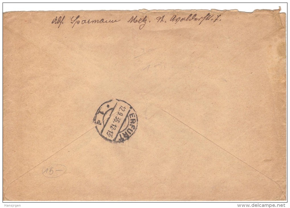 XXX377 FRANKREICH 1935 RECO - BRIEF Siehe ABBILDUNG - Lettres & Documents