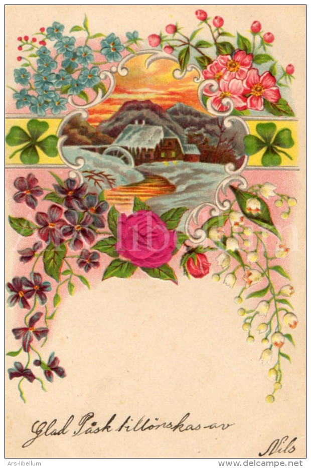 Postcard / CP / Postkaart / RELIEF / Fleurs / Flowers / Sweden / Silk Flower / Fleur De Soie - Altri & Non Classificati