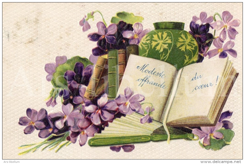 Postcard / CP / Postkaart / RELIEF / Fleurs / Flowers / Modeste Offrande Du Coeur / Ed. AOL / 1907 - Altri & Non Classificati