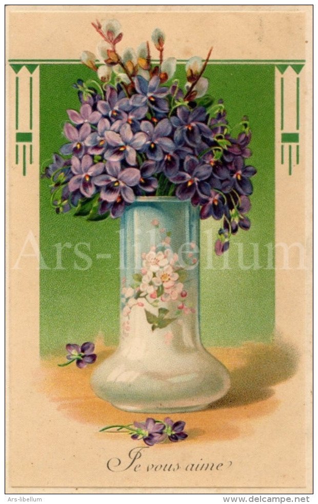 Postcard / CP / Postkaart / RELIEF / Fleurs / Flowers / Je Vous Aime / Printed In Germany / Ser. 51792 / 1914 - Altri & Non Classificati