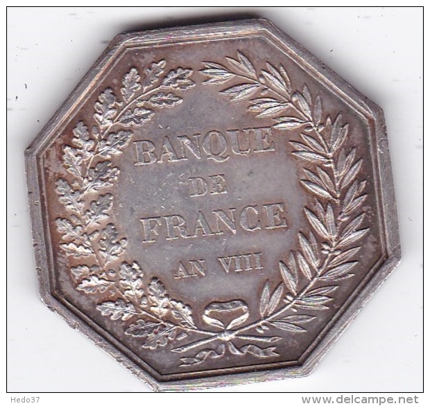 Médaille Banque De France Argent An VIII - Royal / Of Nobility