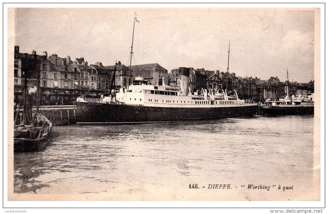 THEME BATEAUX - PAQUEBOT - Le Worthing à DIEPPE. - Dampfer