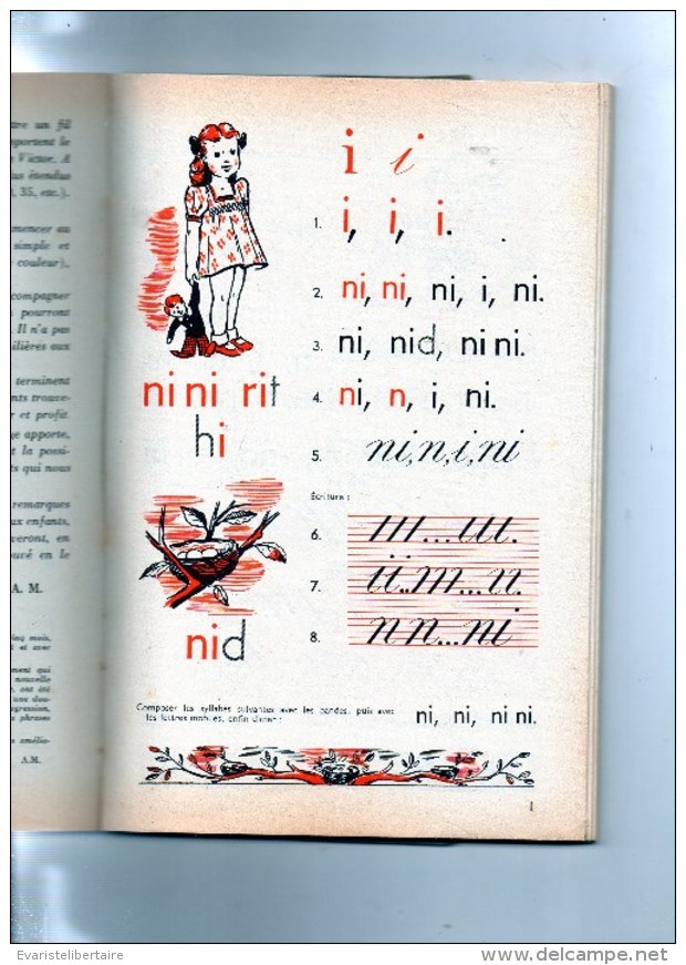 Nicole Et Victor ,méthode De Lecture  Par ANDRE MILLET,  92 Pages - 0-6 Ans