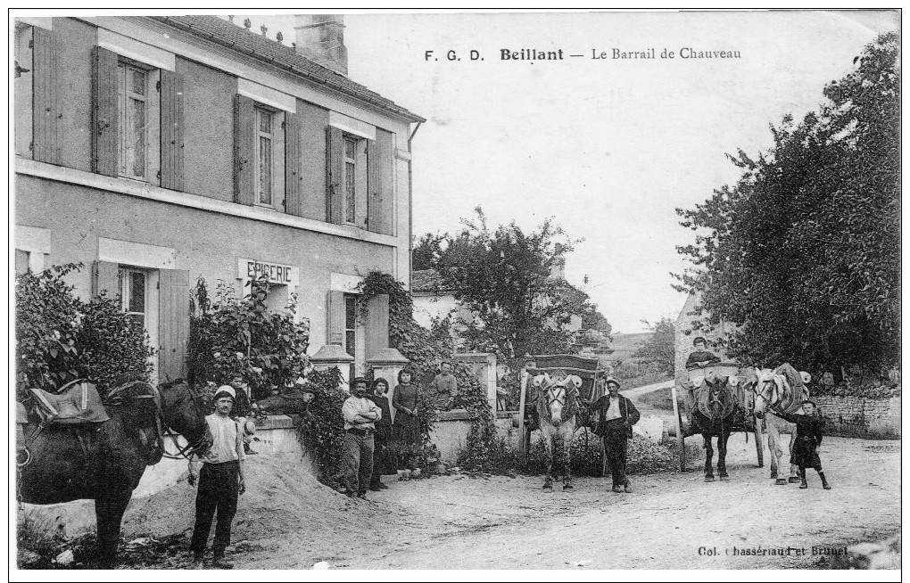 17-Beillant-(549H)-commune Saint Sever-Le Barrail De Chauveau Avec Des Attelages - Autres & Non Classés