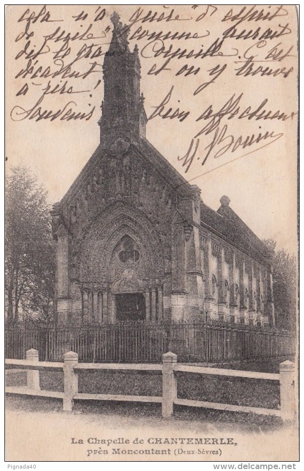 Cp , 79 , MONCOUTANT , Environs , La Chapelle De CHANTEMERLE - Moncoutant