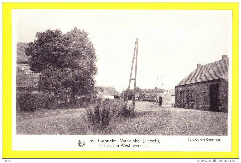 * Varewinkel - Herselt (Antwerpen - Anvers) * (Nels, Foto Quicke Coremans, Nr 34) Ten Zuiden Van Westmeerbeek, Rare, Old - Herselt