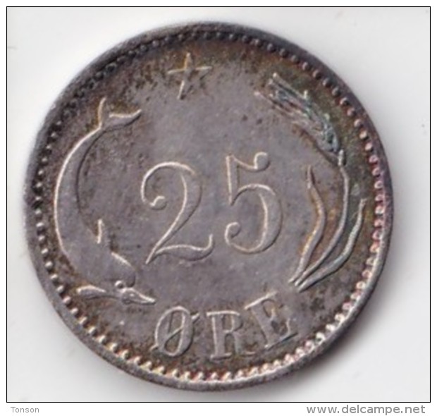 Denmark, 25 Øre, 1874 CS, 2 Scans.  Silver - Dänemark