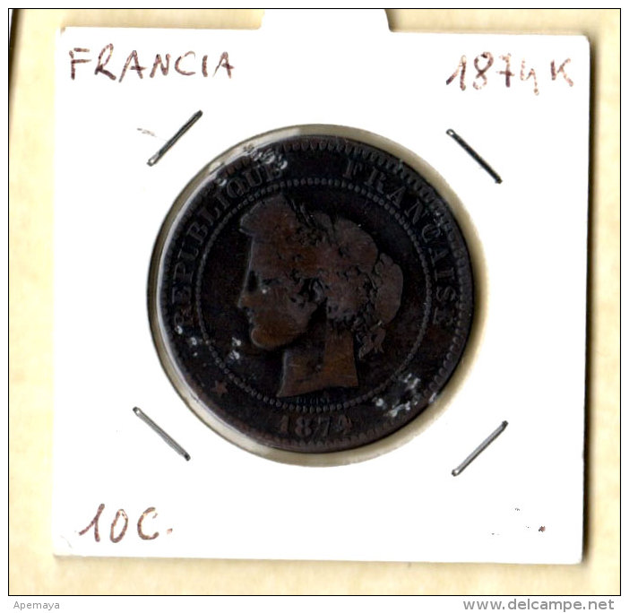 France, 10 Cents Cérès 1874 K. - Autres & Non Classés