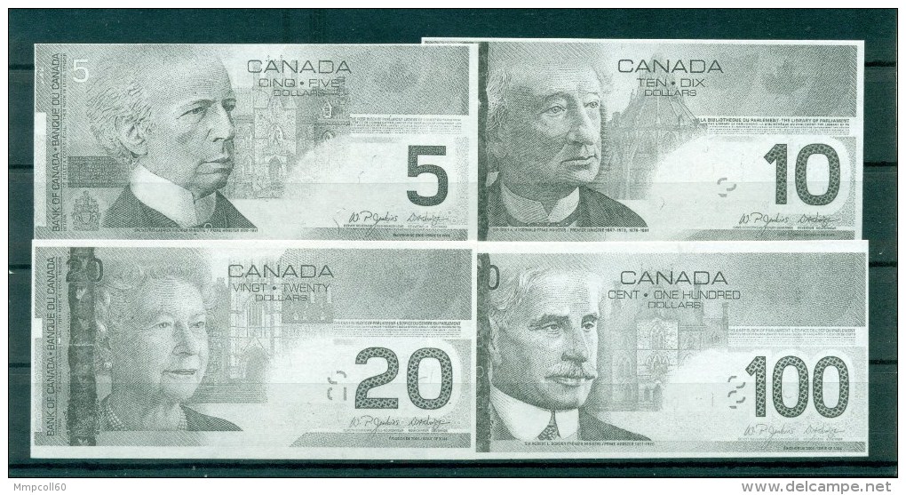Banque Enfantine. Billets De 5. 10. 20. 100 Dollars, Imprimé 1 Face. 98 Mm X 47 Mm, état Neuf - Canada