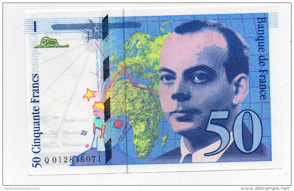 Billet De 50 FRANCS.SAINT-EXUPERY.type 1992-1993.NEUF..alphabet Q012846071 - 500 F 1968-1993 ''Pascal''