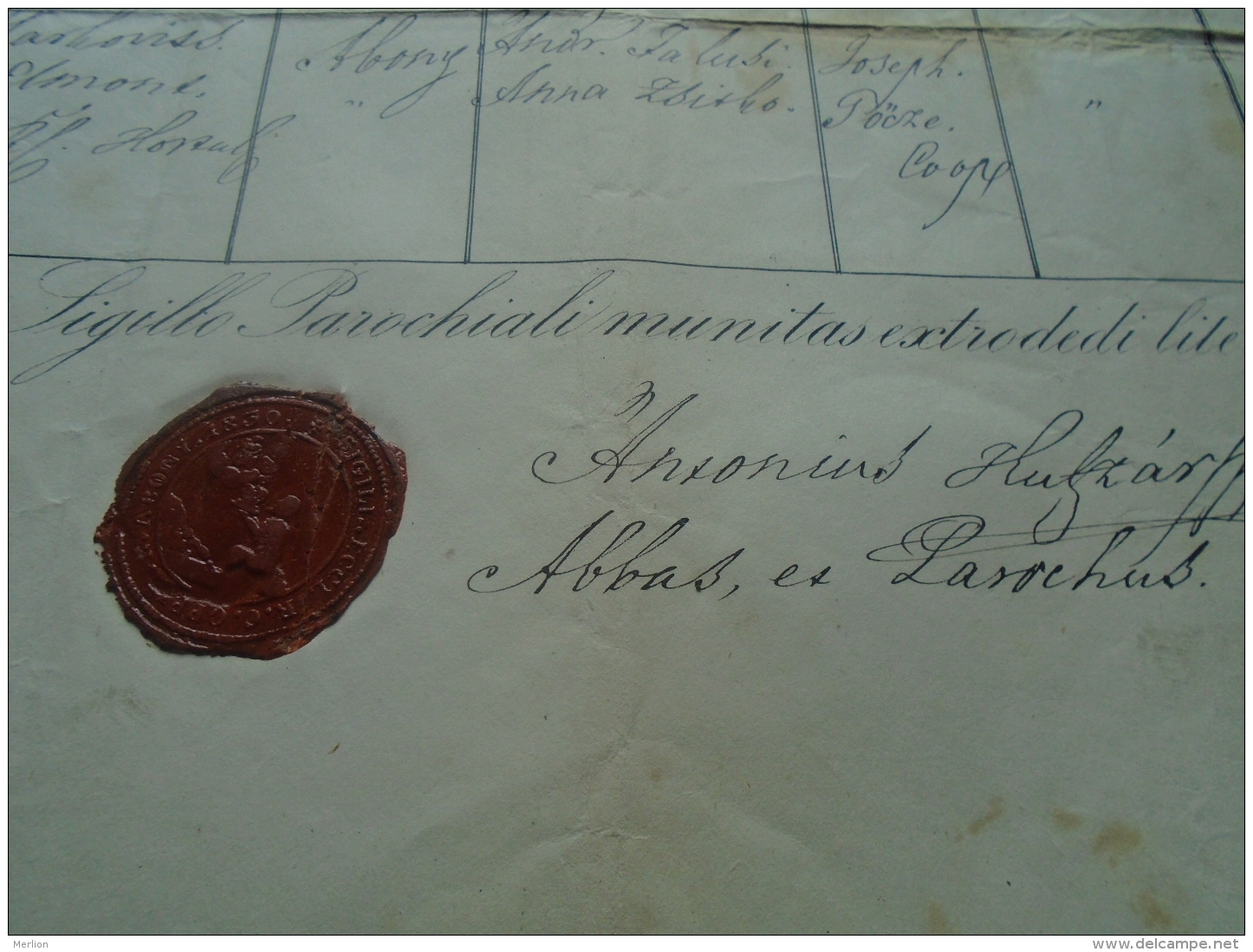 Hungary - Maria MARKOVITS  (1835)  -old Document  1866  ABONY    D137987.12 - Naissance & Baptême