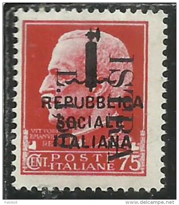 OCCUPAZIONE JUGOSLAVIA YUGOSLAVIA ISTRIA 1945 SURCHARGE ITALY SOPRASTAMPATO ITALIA LIRE 1,50 SU 0.75 CENT. MNH VARIETA' - Joegoslavische Bez.: Istrië