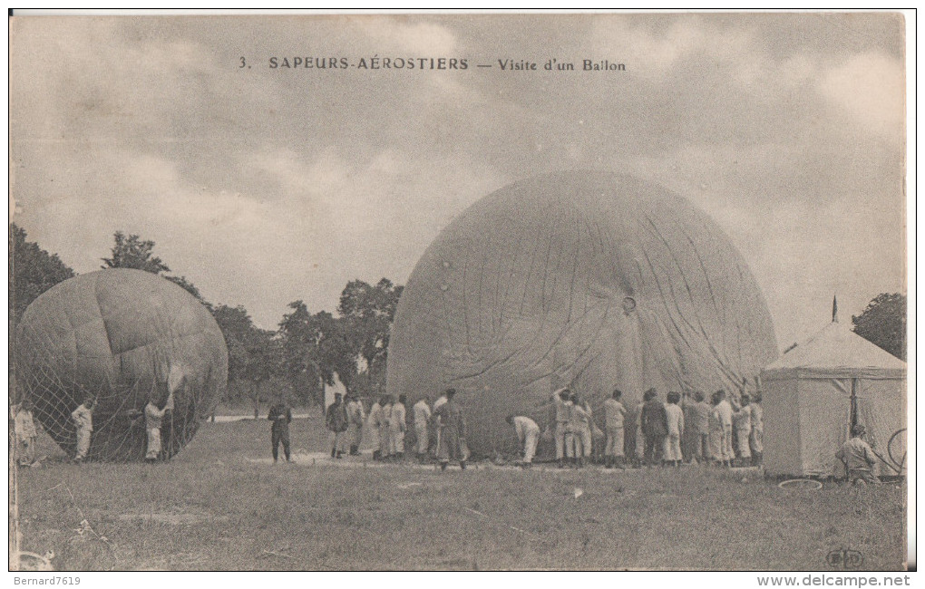 Aviation Sapeurs Aerostiers Visite D'un Ballon - Parachutespringen