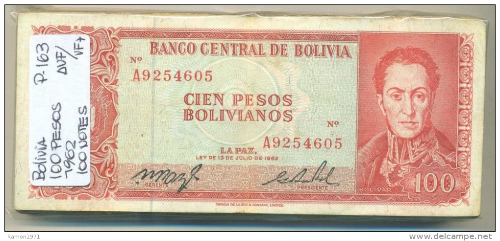 Bolivia - 100 Bolivano 1962 VF - Bolivia