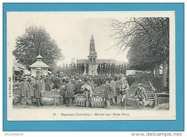 CPA 34 - Métier Maquignons Marché Aux Petits Porcs BAYEUX 14 - Bayeux