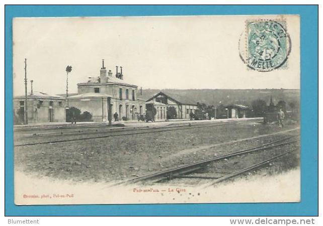 CPA Chemin De Fer Train La Gare PRE EN PAIL 53 - Pre En Pail
