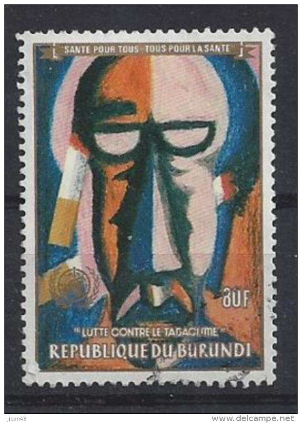 Burundi 1989 Anti-smoking 80f (o) - Used Stamps