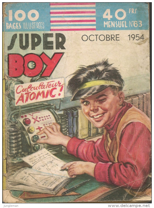 Super Boy N° 63 - Editions Impéria - Avec Nylon Carter, Tom Corbett, Capitaine Walter - Octobre 1954 - Superboy