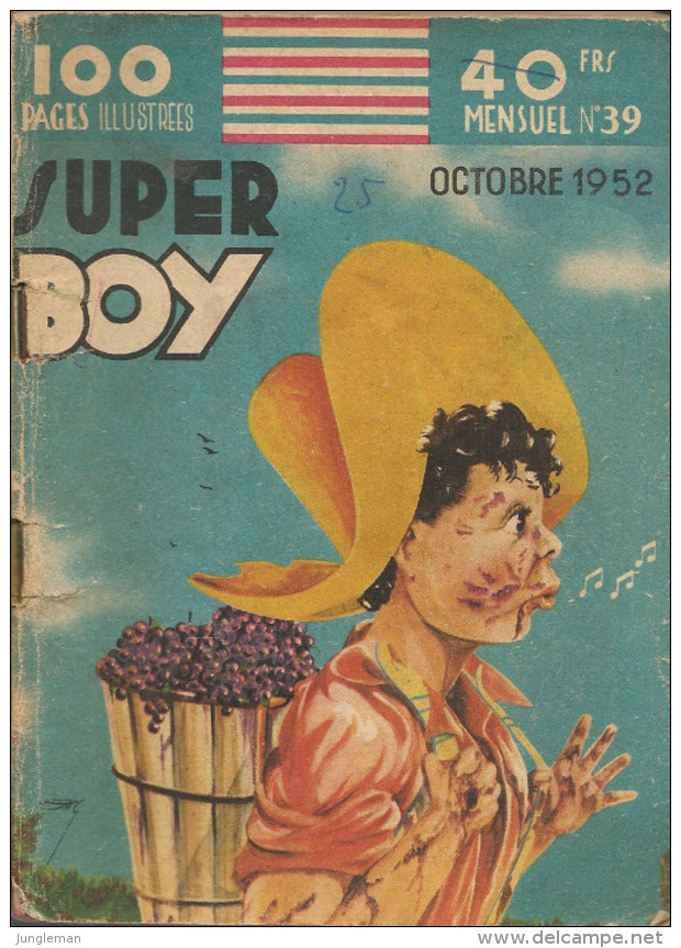 Super Boy N° 39 - Editions Impéria - Avec Nylon Carter, Bob Swiift, Le Corsaire Des Bermudes, Red Hawk - Octobre 1952 - Superboy