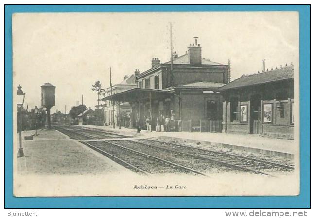 CPA Chemin De Fer La Gare ACHERES 78 - Acheres