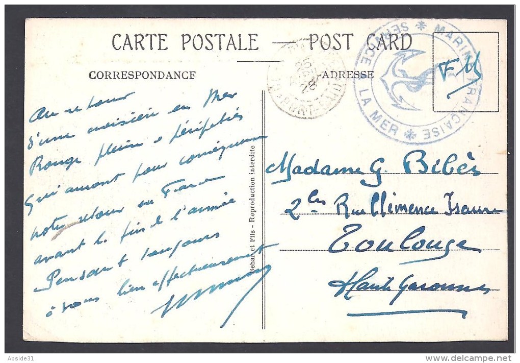 PORT - SAID - Cachet  CORR. D'ARMEES  Sur Carte En Franchise  1928 - Storia Postale