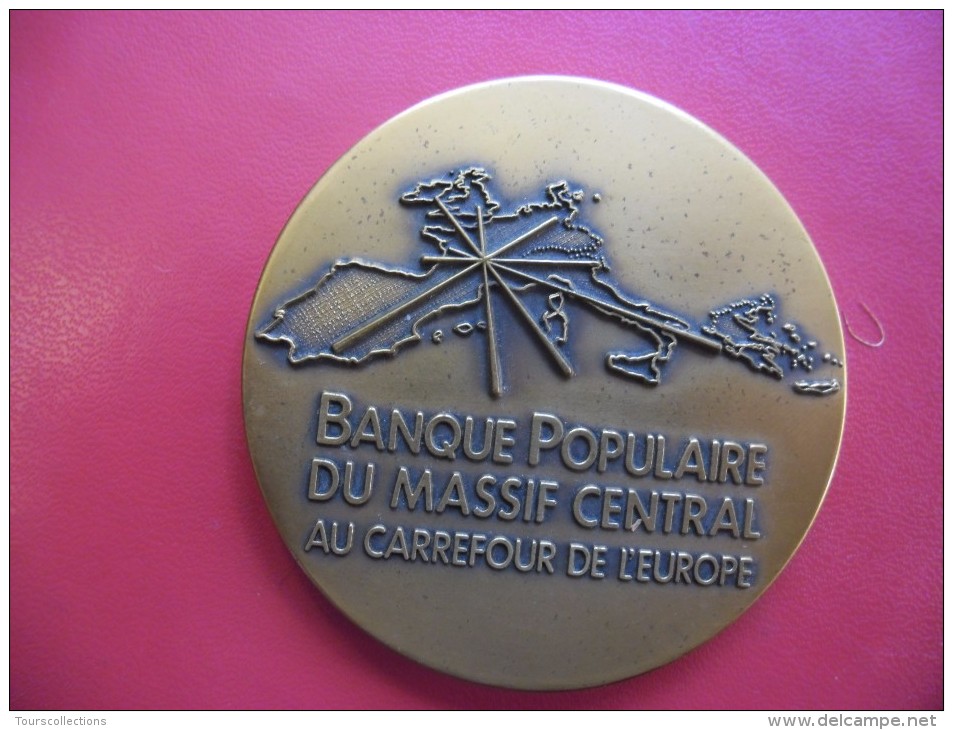 MEDAILLE Bronze Florentin De 1988 BANQUE POPULAIRE Du Massif Central - Professionals / Firms