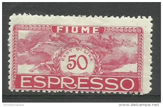 Fiume - 1920 Express Mail 50c MH *    Mi 113  Sc E3 - Fiume