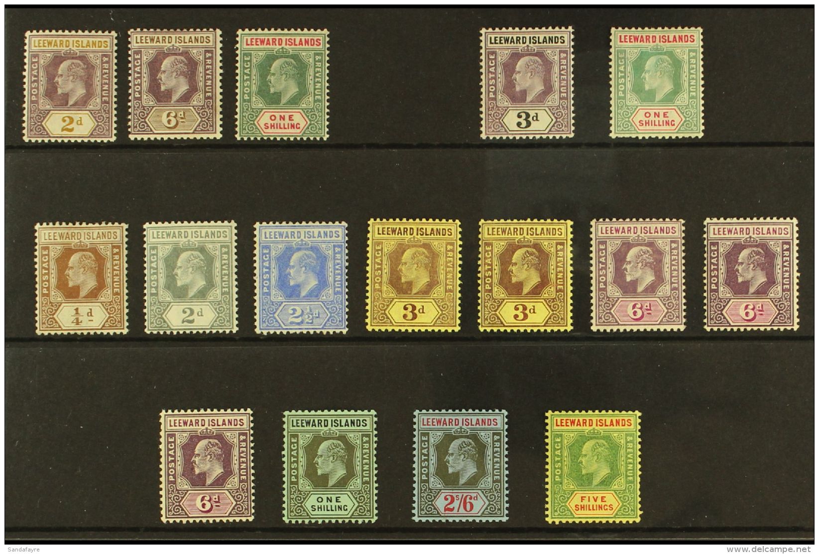1902-11 FINE MINT GROUP With 1902 2d, 6d, And 1s, 1905-08 3d And 1s, Plus 1907-11 Range With Most Values To 2s6d... - Leeward  Islands